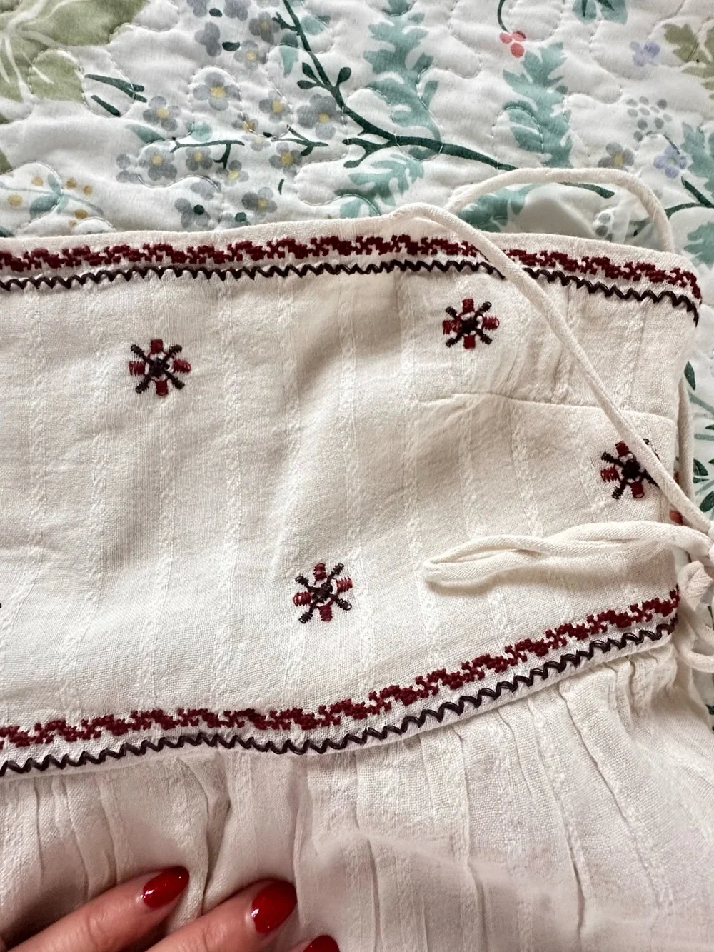 American Eagle Outfitters Empire Waist Embroidered Midi Dress Sz S - Picture 7 of 8